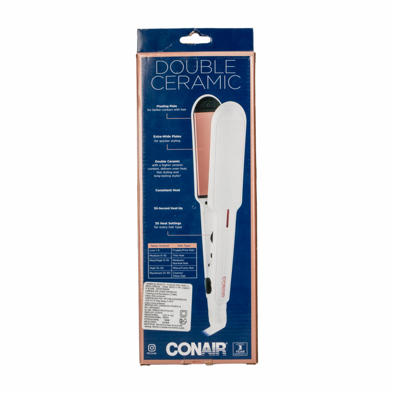 Plancha De Cabello Alisadora CONAIR Unidad - Imagen 2