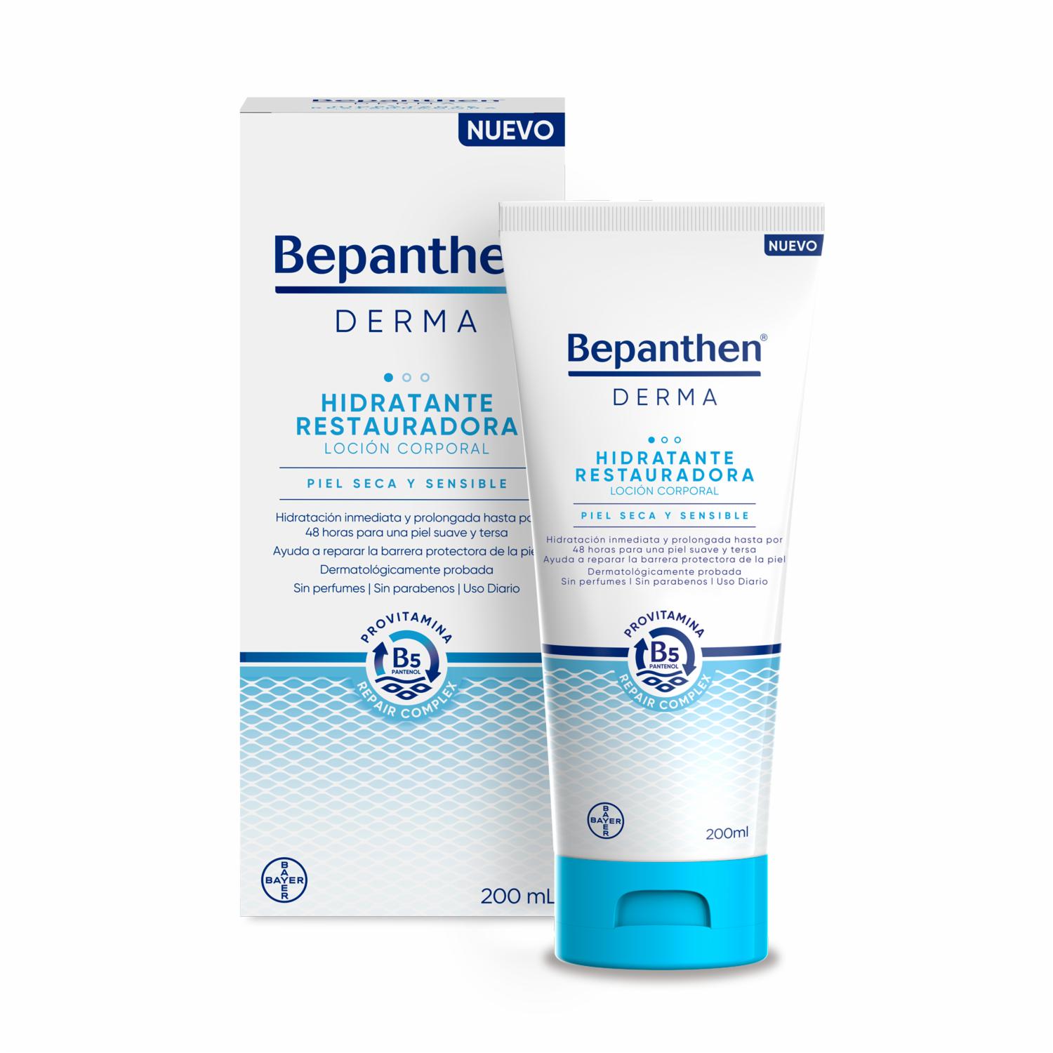 Loción Corporal Hidratante Restauradora Piel Seca Y Sensible BEPANTHEN DERMA 200 Ml