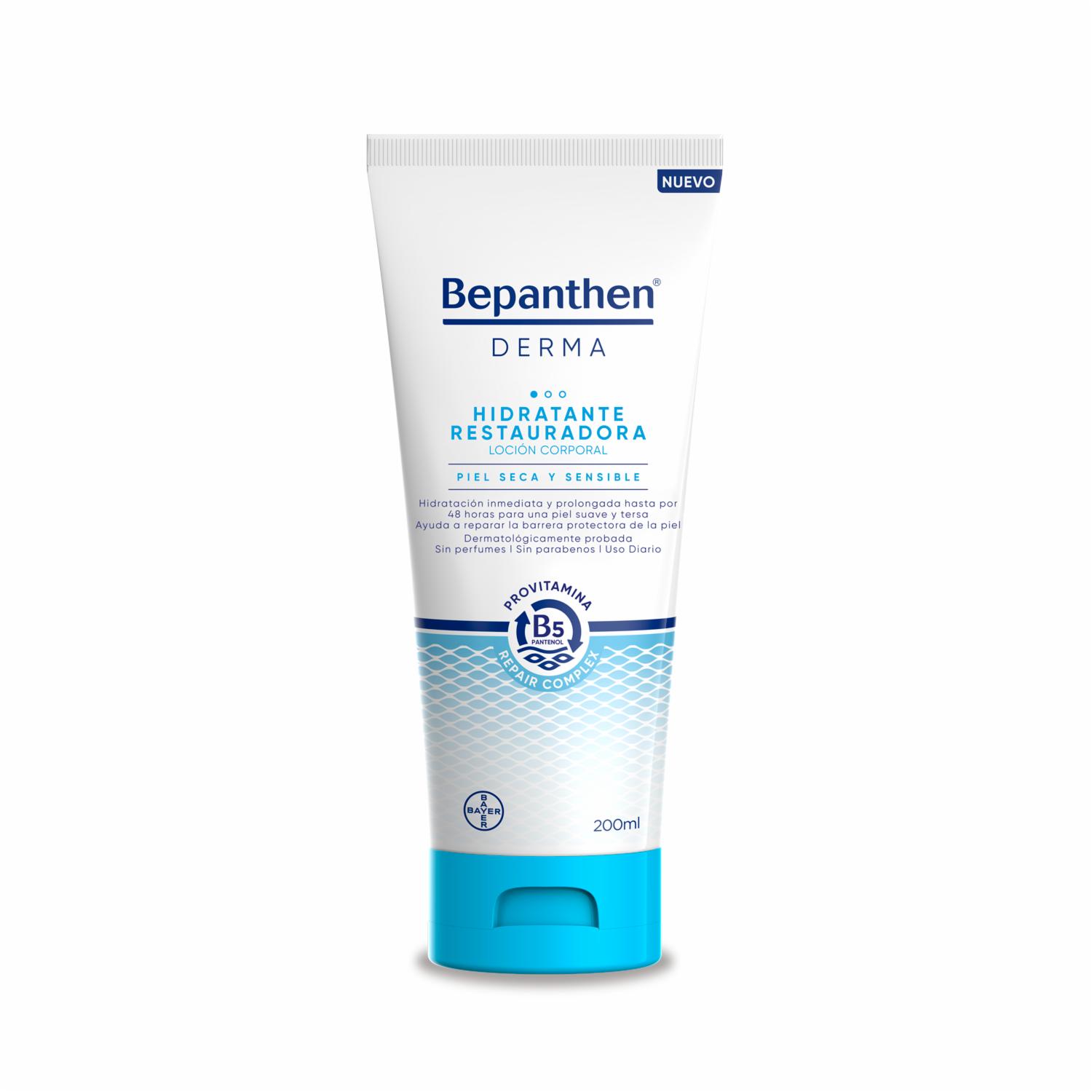 Loción Corporal Hidratante Restauradora Piel Seca Y Sensible BEPANTHEN DERMA 200 Ml