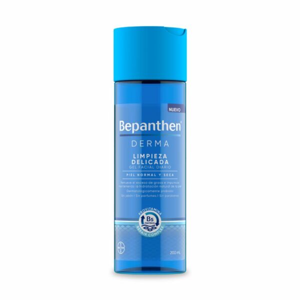 Gel Facial De Limpieza Delicada Piel Normal Y Seca BEPANTHEN DERMA 200 Ml