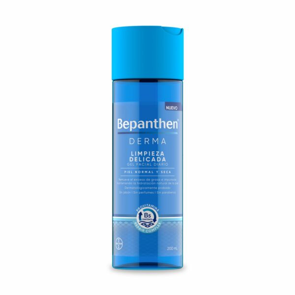 Gel Facial De Limpieza Delicada Piel Normal Y Seca BEPANTHEN DERMA 200 Ml