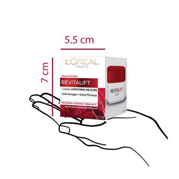 Contorno De Ojos Anti Arrugas + Extra Firmeza Revitalift L´ORÉAL 15 Ml - Imagen 5