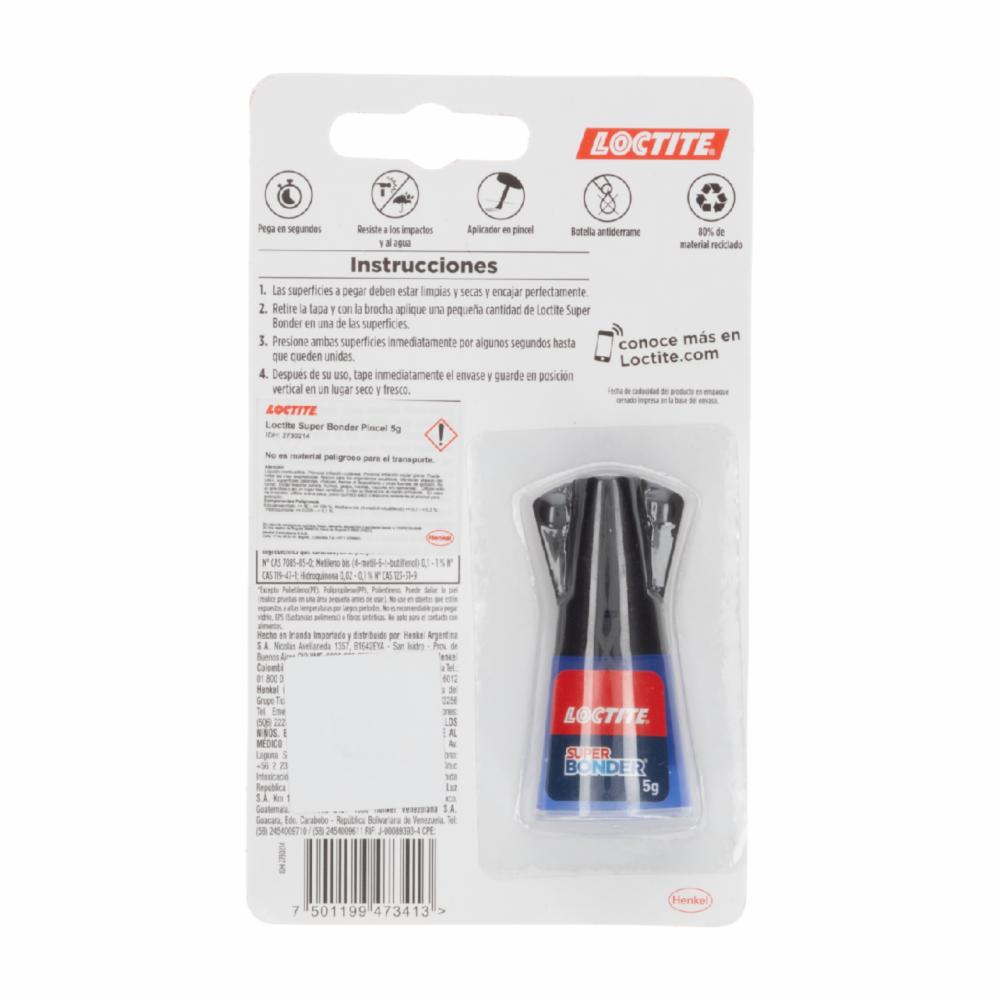Pegamento Loctite Pincel SUPER BONDER 5 G - Imagen 2
