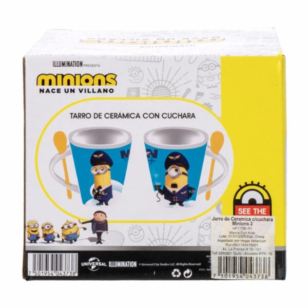 Tarro De Cerámica Con Cuchara Con Diseño De Minions FUN KIDS 2 Uds - Imagen 4
