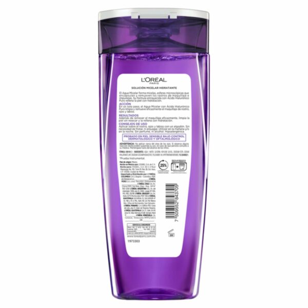 Agua Micelar Hidratante Con Ácido Hialurónico Revitalift L'ORÉAL 200 Ml - Imagen 3