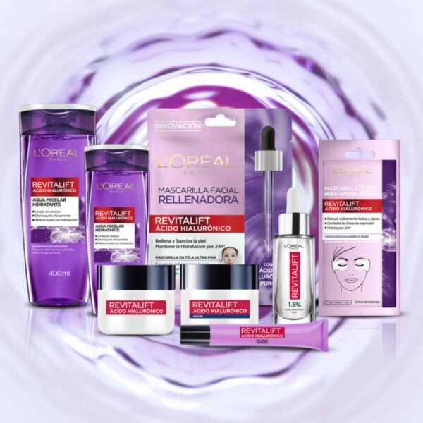Agua Micelar Hidratante Con Ácido Hialurónico Revitalift L'ORÉAL 200 Ml - Imagen 8