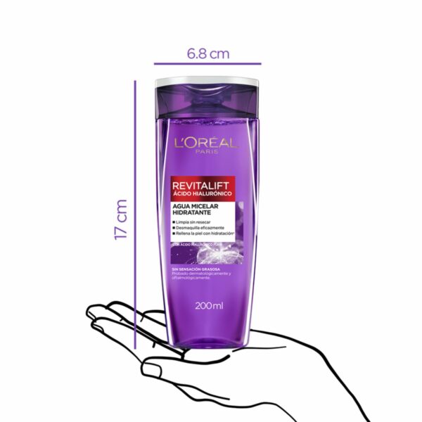 Agua Micelar Hidratante Con Ácido Hialurónico Revitalift L'ORÉAL 200 Ml - Imagen 9