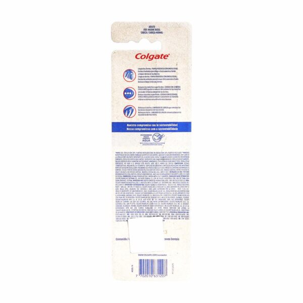 Cepillo Dental Triple acción Cerdas Medianas COLGATE 1 X 2 Unidades - Imagen 2