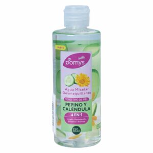 Agua Micellar Desmaquillante Pepino Y Caléndula Para Todo Tipo De Piel 4 En 1 POMYS 250 Ml