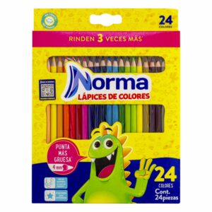 Lápices De Colores Punta De 4 Mm NORMA X 24 Piezas