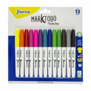 Marcadores Permanentes Punta Fina NORMA X 13 Uds