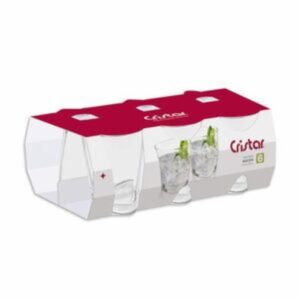 Set De Vasos Niza Rocks 0614cl CRISTAR X 6 Uds