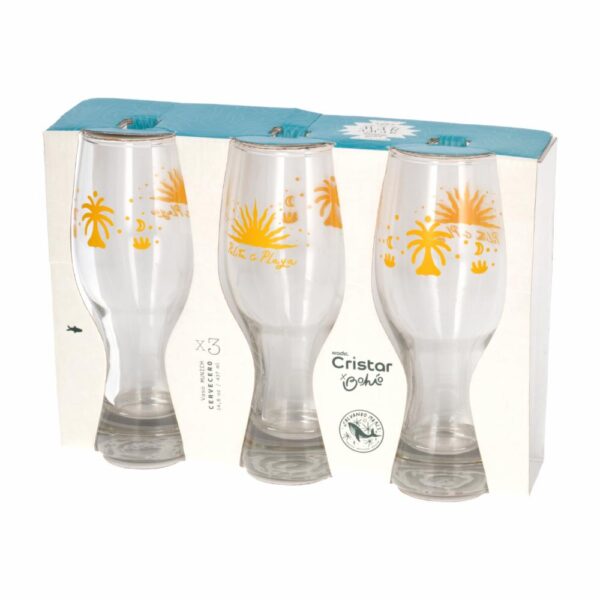 Set De Vasos Cerveceros Munich Bohio 0753CD3BP CRISTAR 3 Piezas - Imagen 2