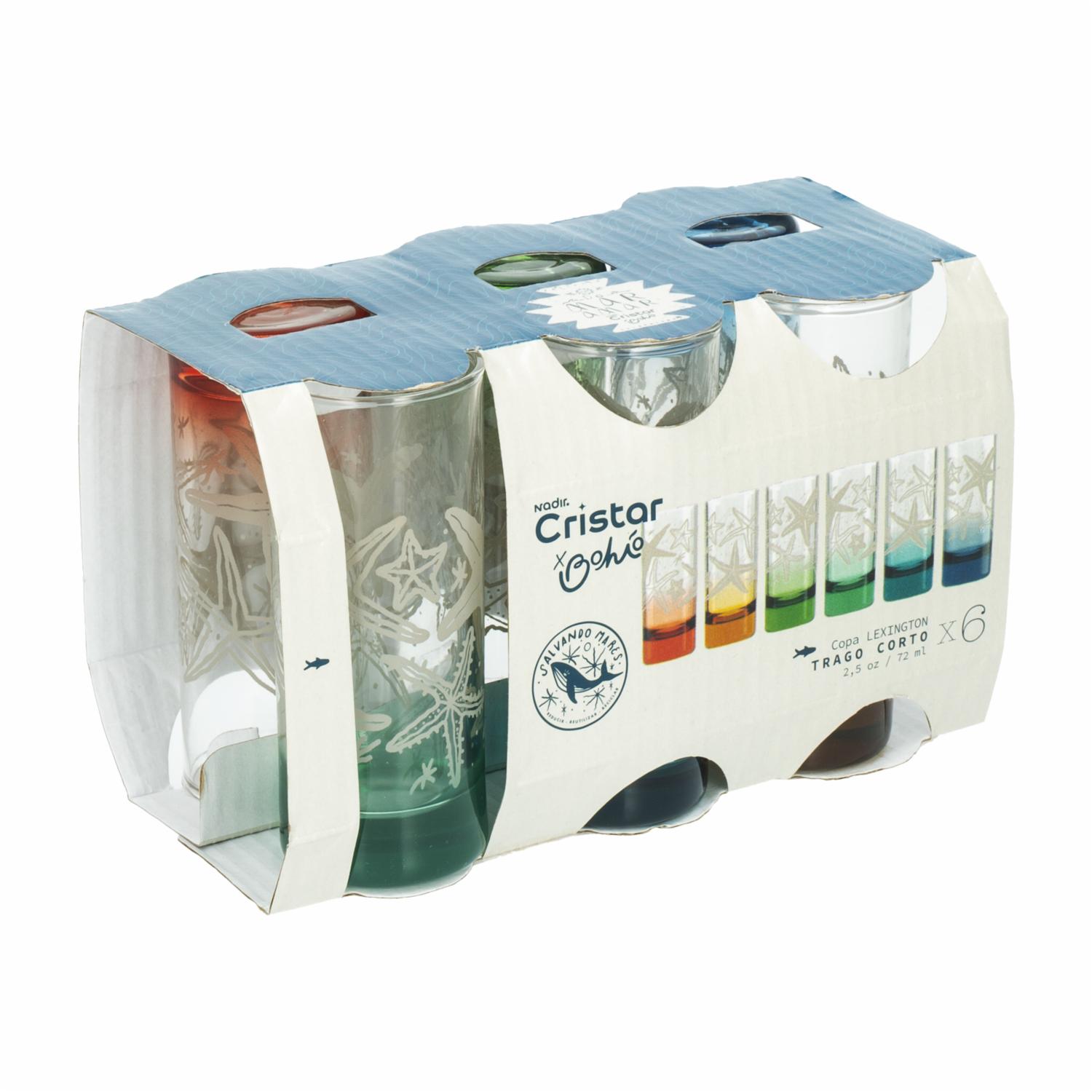 Set Copas Shot Línea Lexington CRISTAR 6 Piezas - Imagen 2