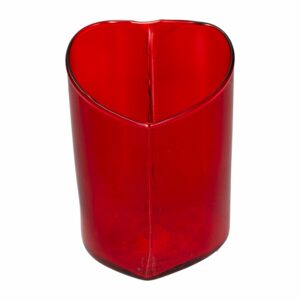 Velón Corazón Decoración Traslucido Rojo OTÚN 15 X 10 Cm