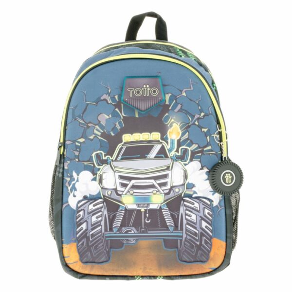 Mochila Infantil Monster Race L TOTTO Grande - Imagen 3
