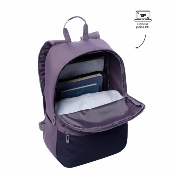 Mochila Pc Mujer Dragonar 2.0 TOTTO Morado - Imagen 5