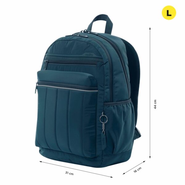 Mochila Pc Moda Mujer Plaine TOTTO Azul - Imagen 2