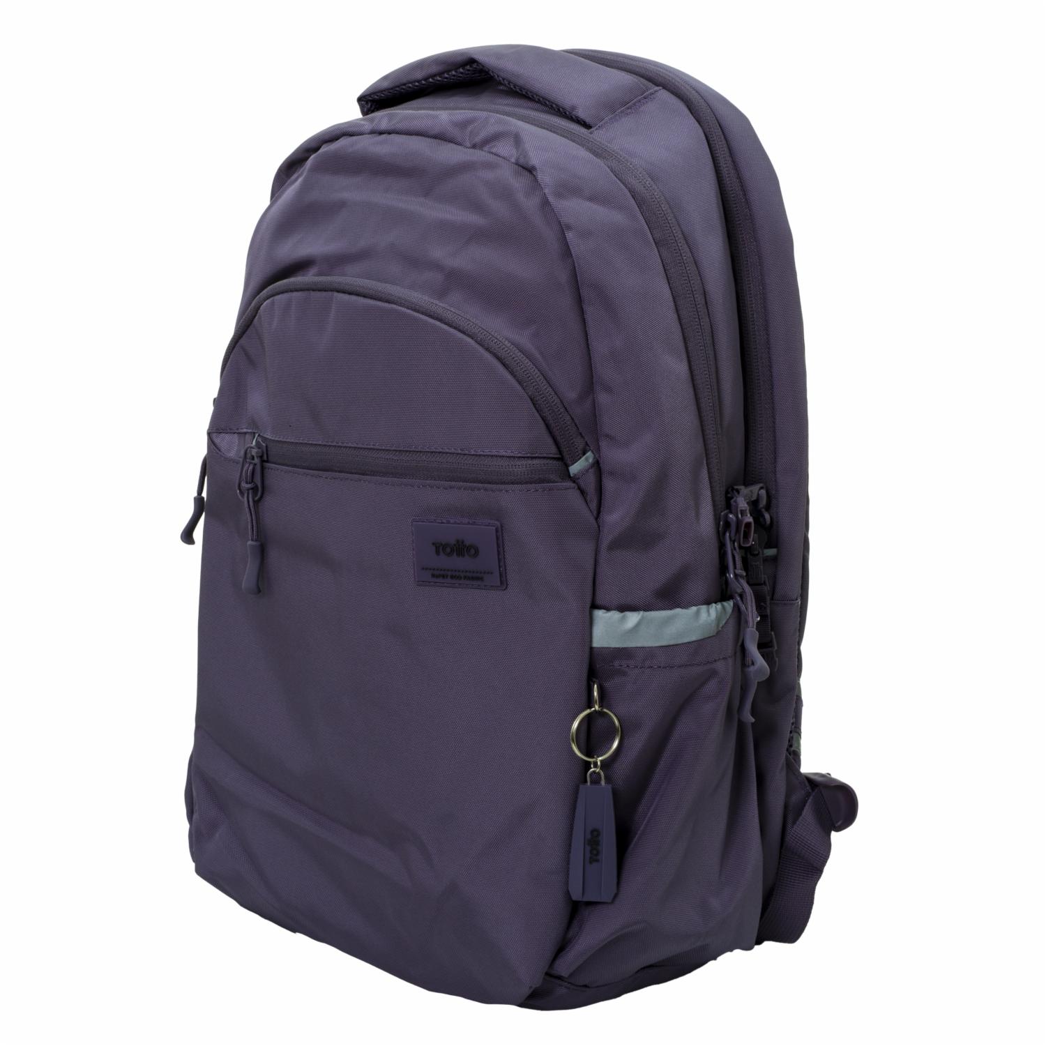 Mochila Escolar Pc Indo Morado TOTTO Grande - Imagen 2