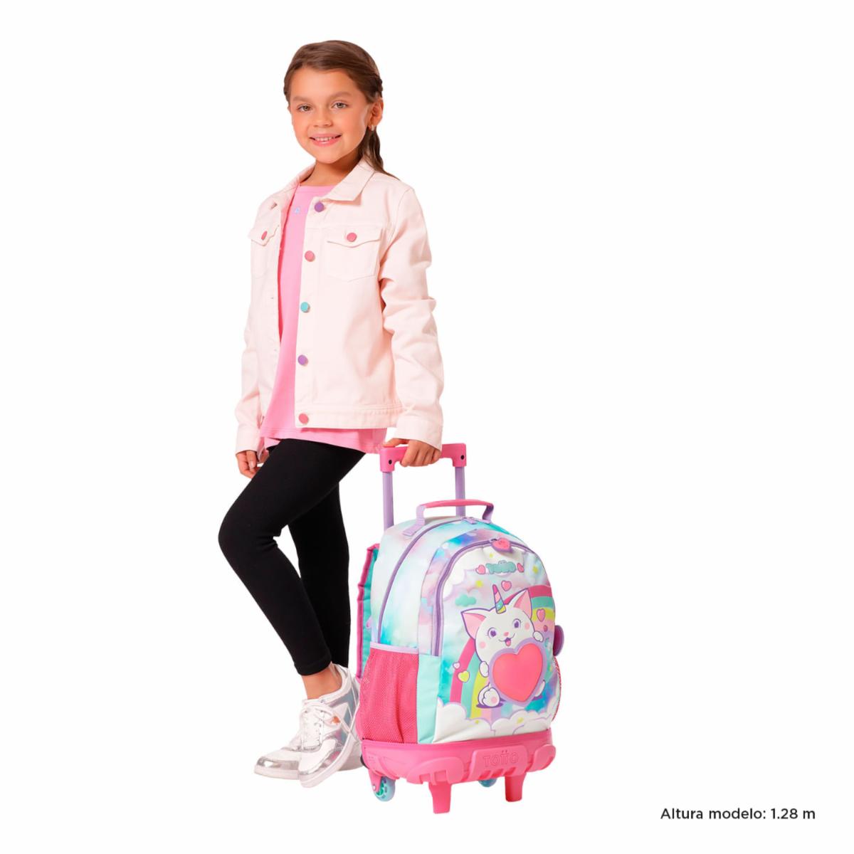 Mochila Ruedas Infantil Niña Sweety Heart TOTTO Estampado