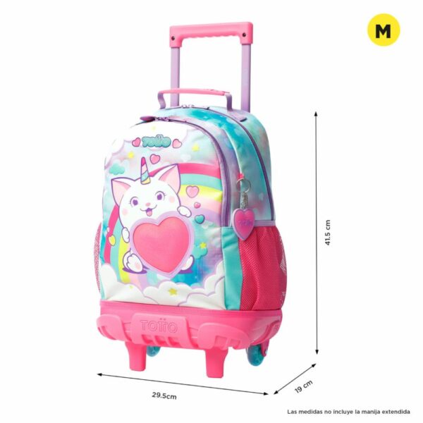 Mochila Ruedas Infantil Niña Sweety Heart TOTTO Estampado - Imagen 3