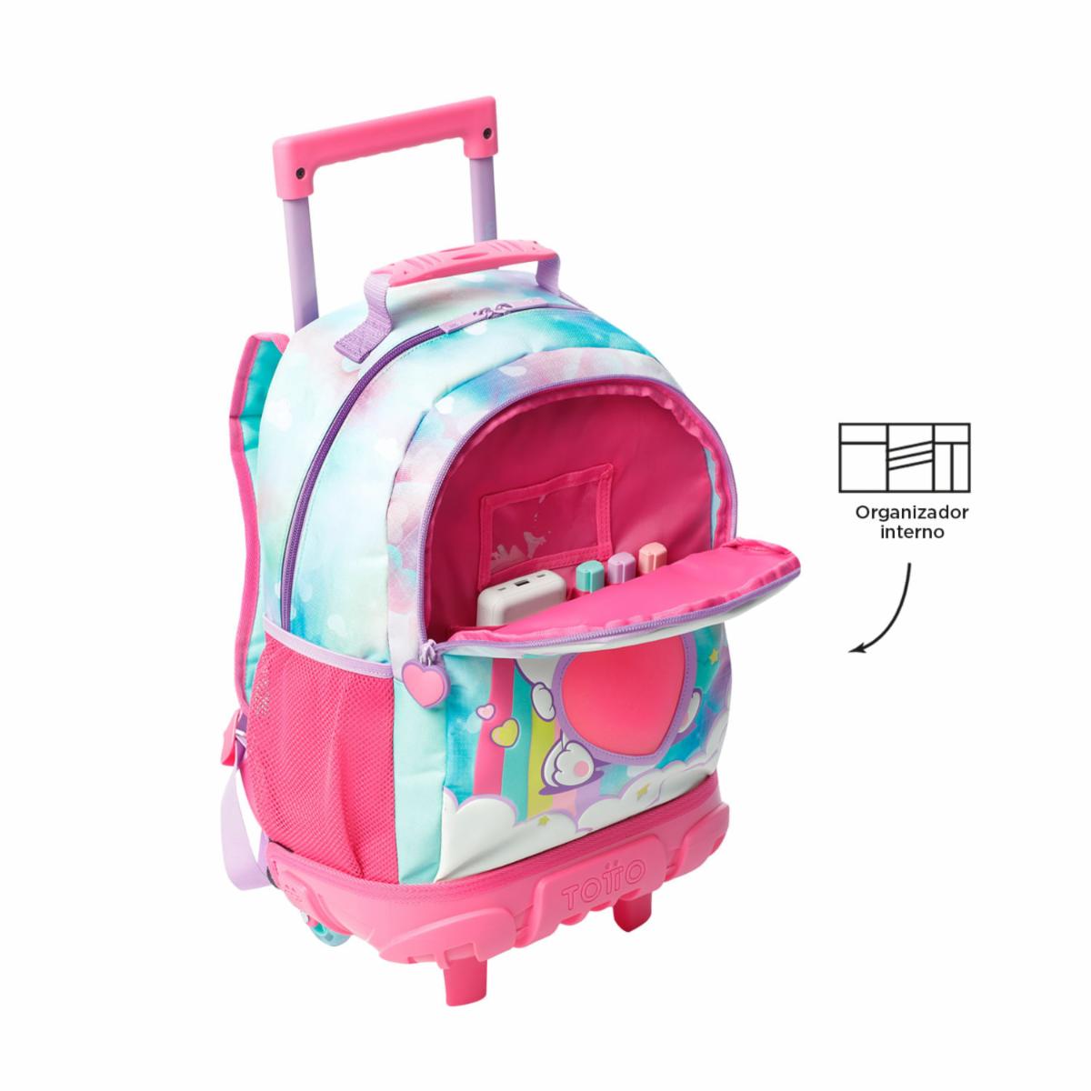 Mochila Ruedas Infantil Niña Sweety Heart TOTTO Estampado