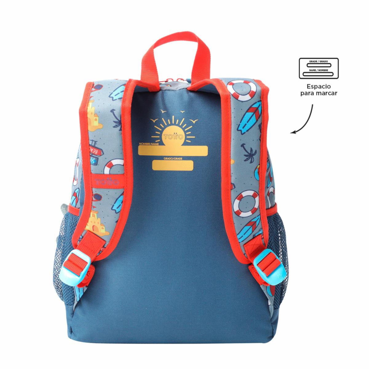 Mochila Infantil Niño Little Surfer TOTTO Estampado