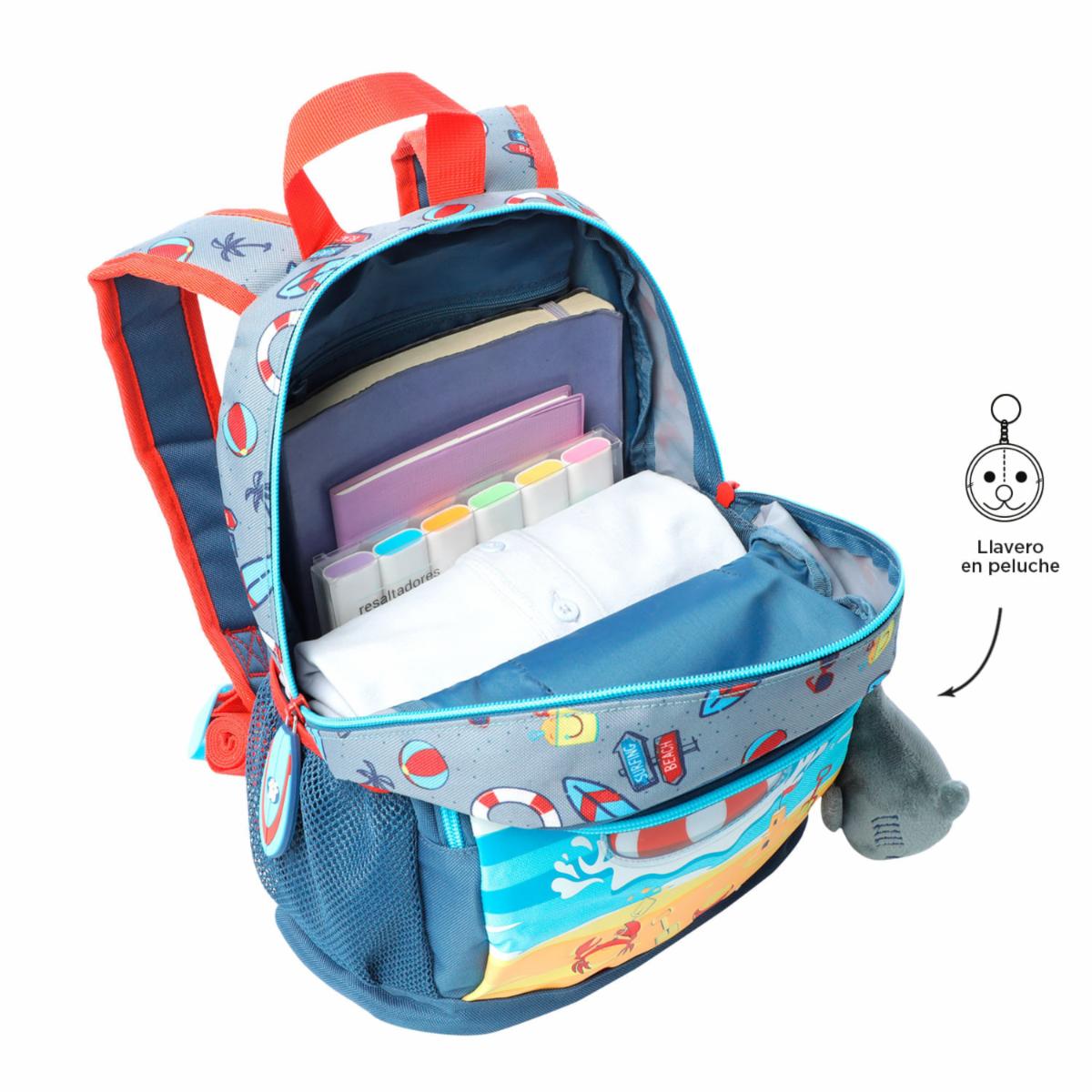 Mochila Infantil Niño Little Surfer TOTTO Estampado