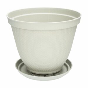 Maceta Diseño Rafia Gris RIMAX 25 CM