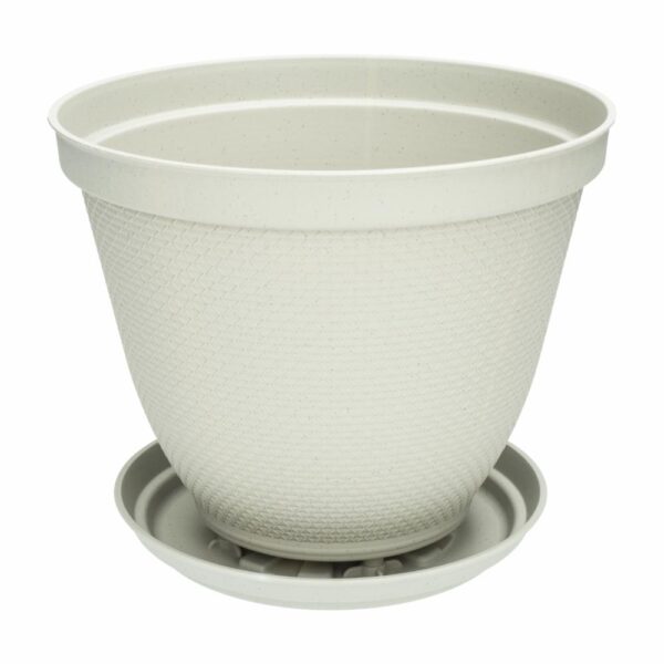 Maceta Diseño Rafia Gris RIMAX 25 CM
