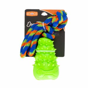 Juguete Para Mascota Diseño Kong Con Jalador- Verde 4DOGS Mediano