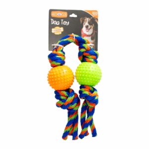 Pelotas De Perro Twin Color Verde Naranja PRIME PET Mediana