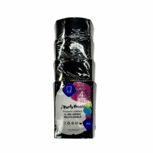 Vaso Corto Negro PARTY PEOPLE Unidad