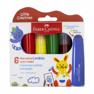 Marcadores Extra Jumbo Estuche Cartón FABER-CASTELL X6 Uds