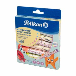 Marcadores De Plumón Colorella Jumbo 8 Colores Pasteles PELIKAN Caja X8