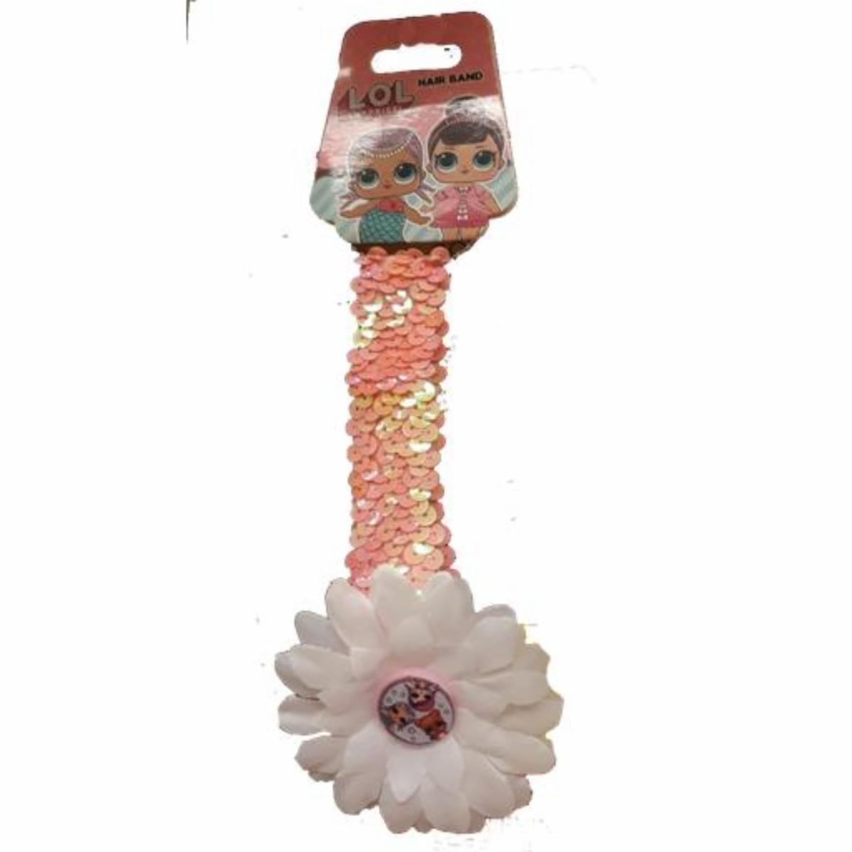 Vinchas De Cabello Tipo Diadema De Lentejuelas Rosa Y Blanca LOL SURPRISE Longitud Perfecta, Sujeción Ideal