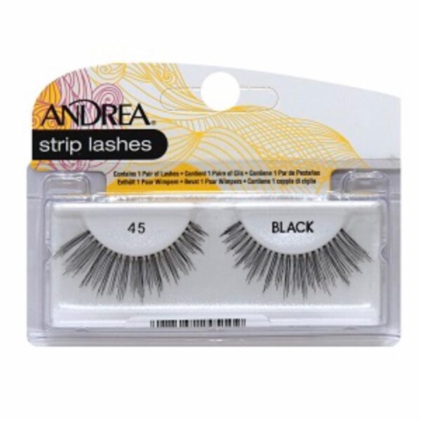 Pestañas Postizas 45 Black ANDREA 2 Unidades
