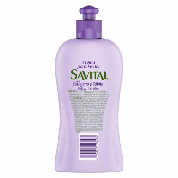 Crema Para Peinar Colágeno SAVITAL 275 Ml - Imagen 2