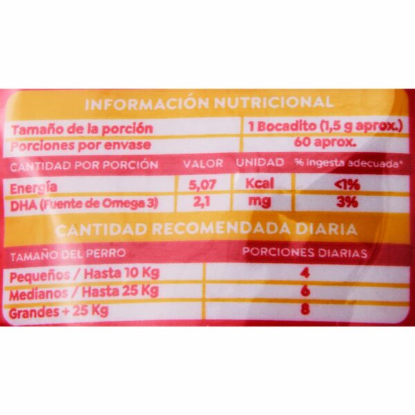 Snacks Para Mascotas Bocaditos Sabor A Pollo DELI PREMIOS 100 G - Imagen 2