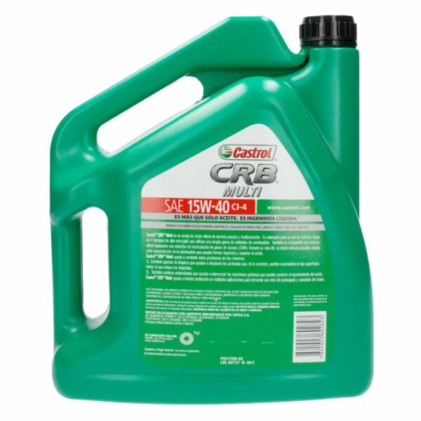 Aceite Automotriz Diesel CRB 15W-40 CI-4 CASTROL 1 Galón - Imagen 2