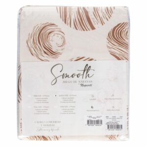 Juego De Sábanas Smooth Mocha NOPERTI 2 1/2 Plazas