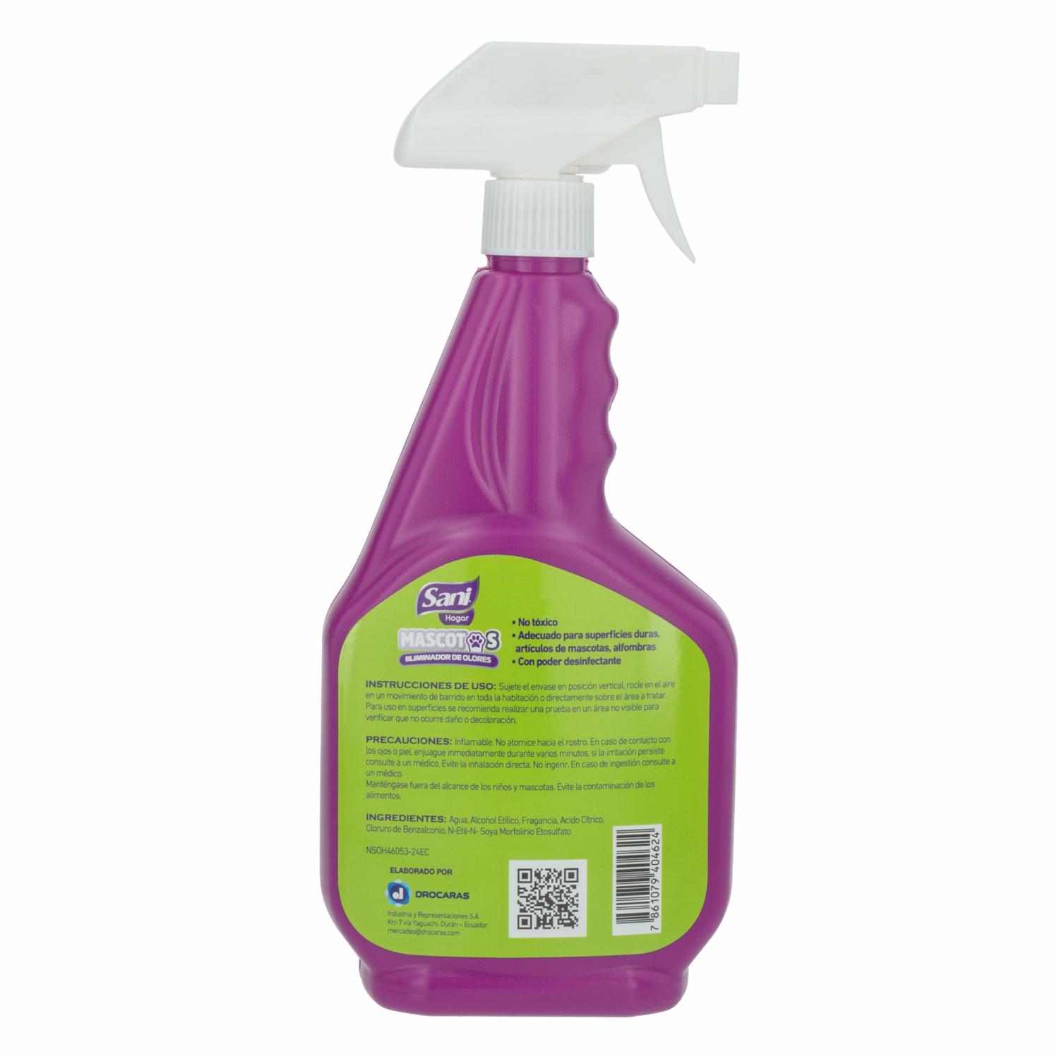 Eliminador De Olores Para Mascotas SANI 500 Ml - Imagen 2