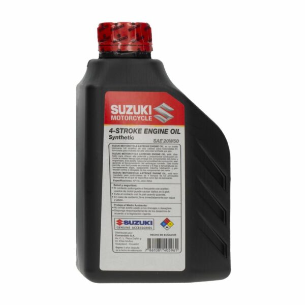 Aceite Para Motocicleta 20W50 Sintético SUZUKI 1 Litro - Imagen 2