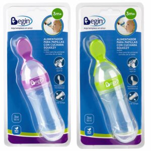 Alimentador Para Papilla Con Cuchara Squeezy 3 M + BEGIN 3 Oz