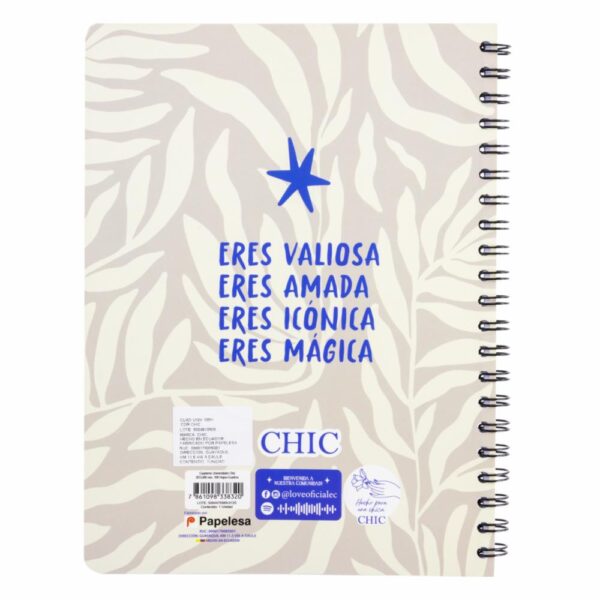 Cuaderno Universitario De Cuadros Chic ESTILO 100 Hojas - Imagen 2