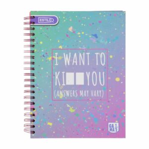 Cuaderno Universitario Media Femenino A Cuadros ESTILO 160 Hojas