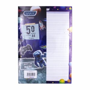 Hojas De Papel Bond Inen 4 Líneas Basic Men ESTILO 60G
