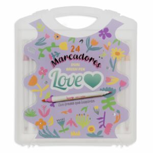 Marcadores Doble Punta 24 Colores Love ESTILO Unidad
