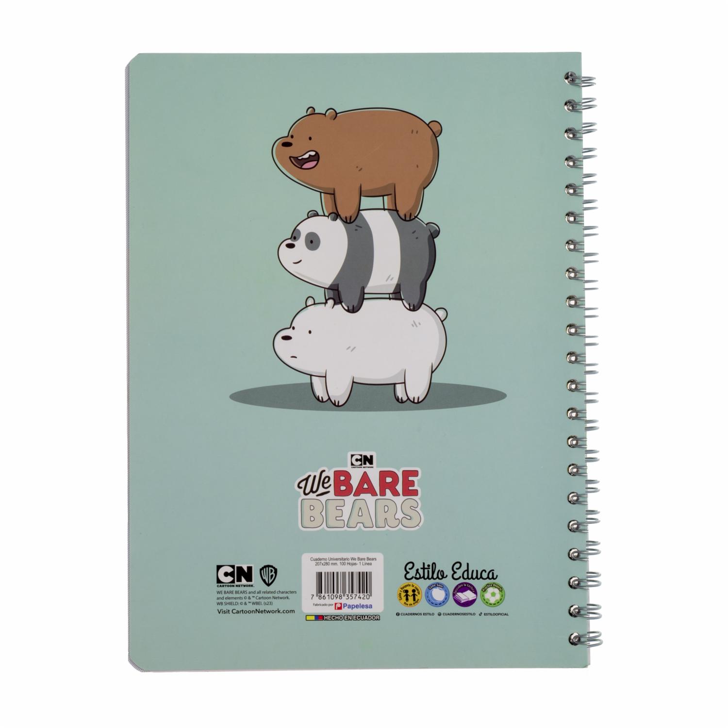 Cuaderno A 1 Línea Osos Escandalosos ESTILO 100H - Imagen 2