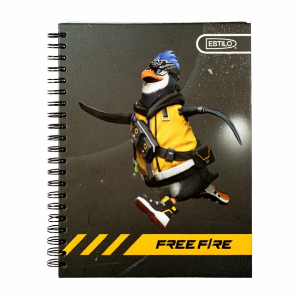 Cuaderno A 1 Línea Con Diseño Free Fire Pasta Dura ESTILO 100H - Imagen 3